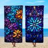 Towel Mandala Stained Textile Bathrobe Beach Flower Quick-Drying Lightweight Portable Camping Swim Glass Pool Travel