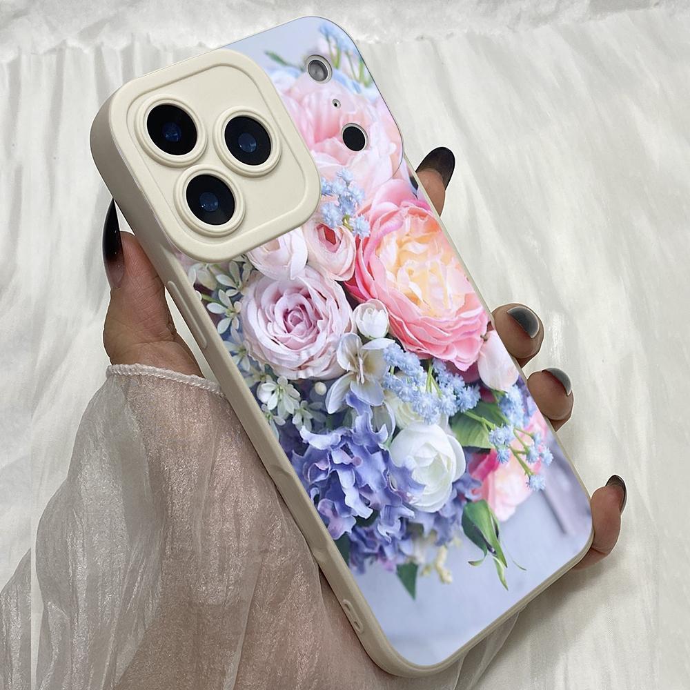 M327 Цветок Пион Ваза Ангельские Глаза Мягкий Чехол для Телефона для iPhone Samsung Galaxy Xiaomi Rdemi Huawei Honor Infinix Realme OPPO vivo Все Модели Чехол из ТПУ