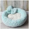 Питомник для домашних животных, мягкий круглый шезлонг для домашних животных для маленьких и средних собак, спальная подушка, теплое кошачье гнездо, корзина для щенка, плюшевый диван для чихуахуа