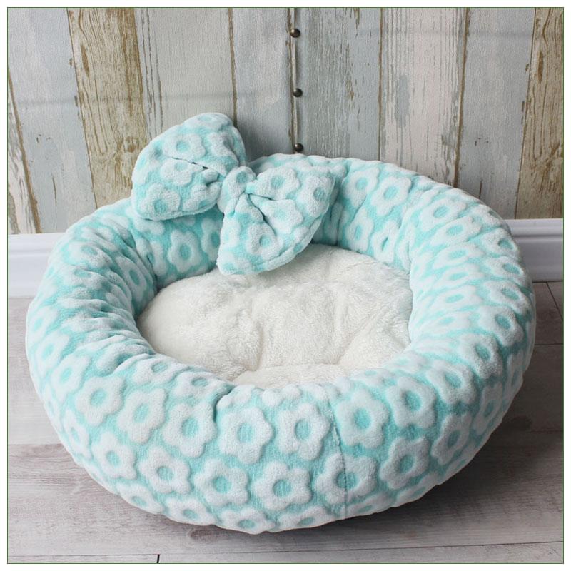 Питомник для домашних животных, мягкий круглый шезлонг для домашних животных для маленьких и средних собак, спальная подушка, теплое кошачье гнездо, корзина для щенка, плюшевый диван для чихуахуа
