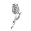 Tulip Diamond-encrusted Brooch, High-end Women's Exquisite Design Sense, Anti-glare Brooch, Suit Accessory