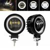 Светодиодная противотуманная фара для вождения, дневной свет, внедорожный светодиодный свет, фара 3'' 40 Вт, мотоциклетные фары с гало-эффектом для Jeep ATV 12 В 24 В, внедорожник, рабочий свет, пучки