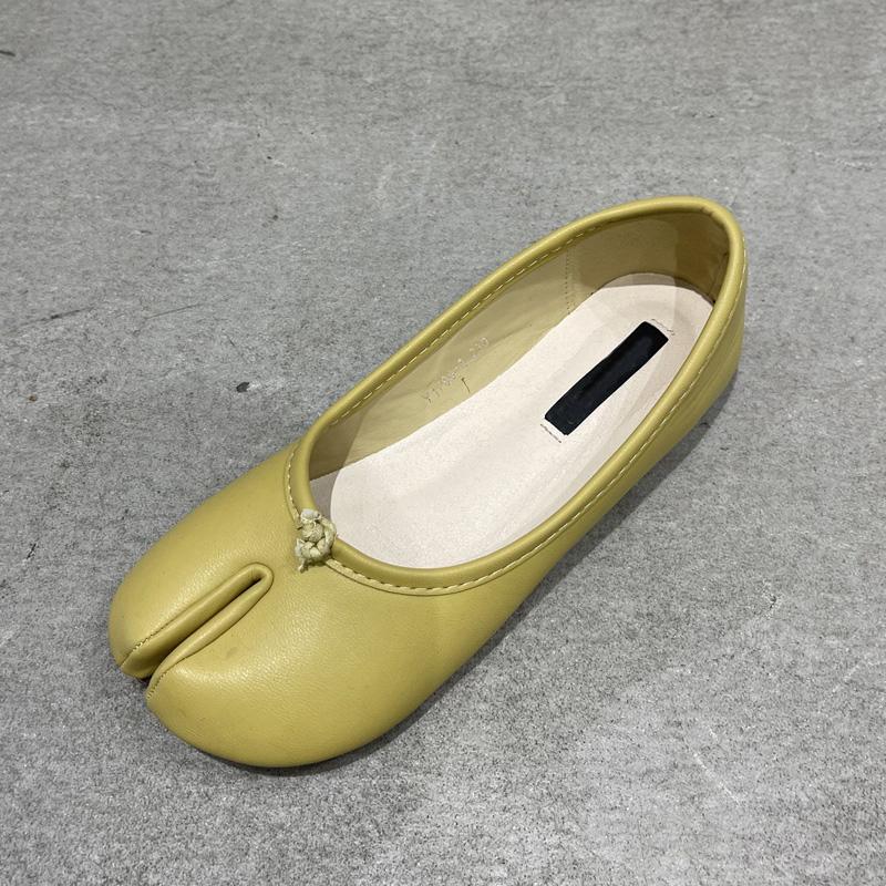 Fashion SUOJIALUN 2025 Autumn Women Flats Ballerina Shoes Fashion Split Toe Flat Ballet Female Casual Slip On Loafer Bot knot Flats Muje