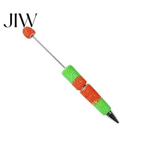 Novelty Rainbow Pens DIY Beadable Pen, Colorful Fancy Beaded Crafting Ballpoint Gift for Students, Party Favors, Creative Office Supplies Decorative