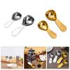 2Pcs Stainless Steel Coffee Scoop Measuring Spoon Short Handle Tablespoon for Coffee Milk Powder Fruit Powder