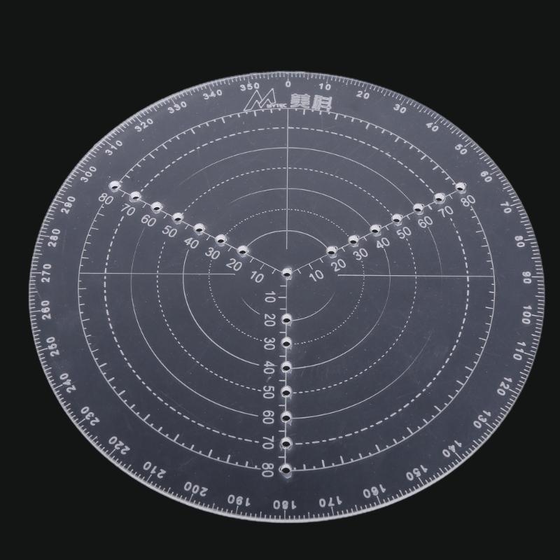 Деревообработка Кругорез Деревообрабатывающий Циркуль Инструмент для рисования кругов Акриловая Точная шкала Центрирующая линейка 20/30см