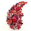Luxury Full Crystal Exaggerated Broocch Badges For Women Men Elegant Rhinestone Waterdrop Pin  Lady Clothing Coat Corsages