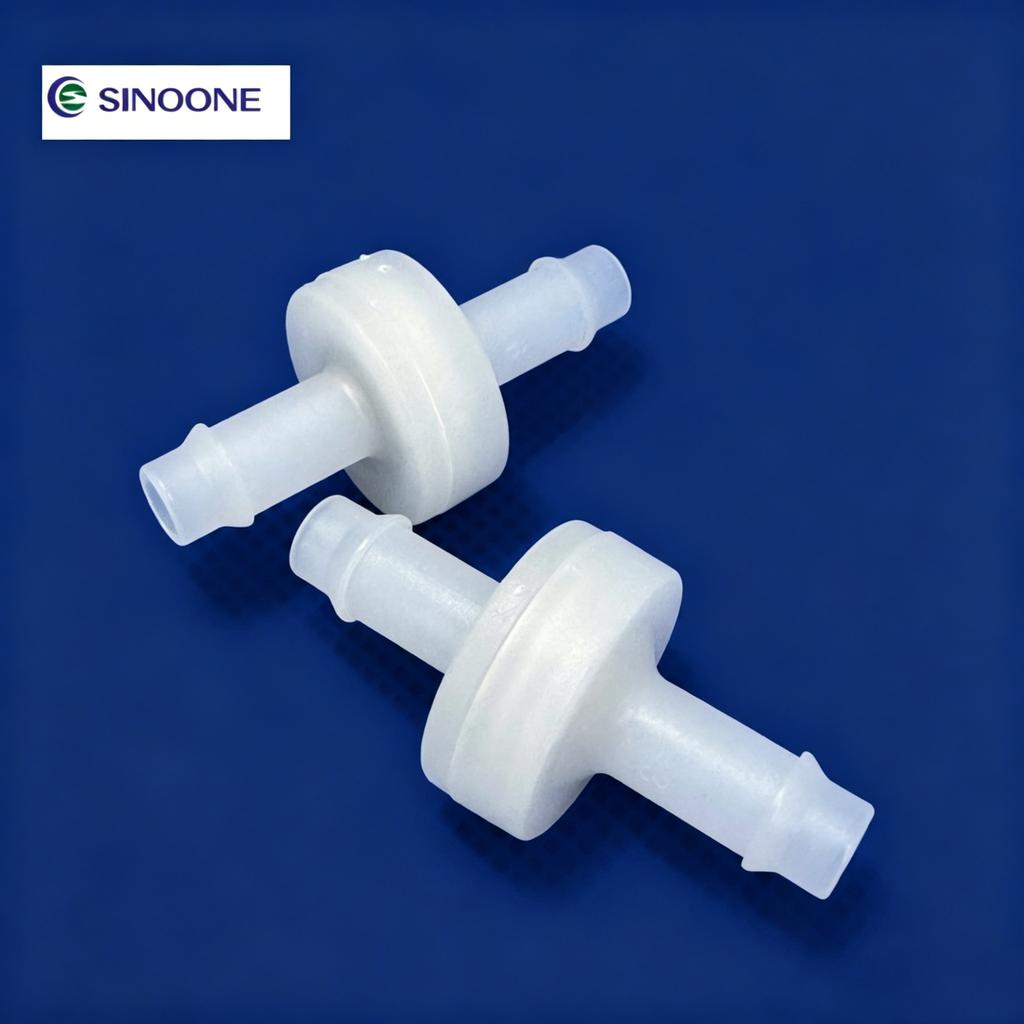 Ozone Resistant1/4" PVDF Body Ozone FKM Diaphragm Check Valve Block Reverse Flow in Water Treatment Ozone Dosing Lines