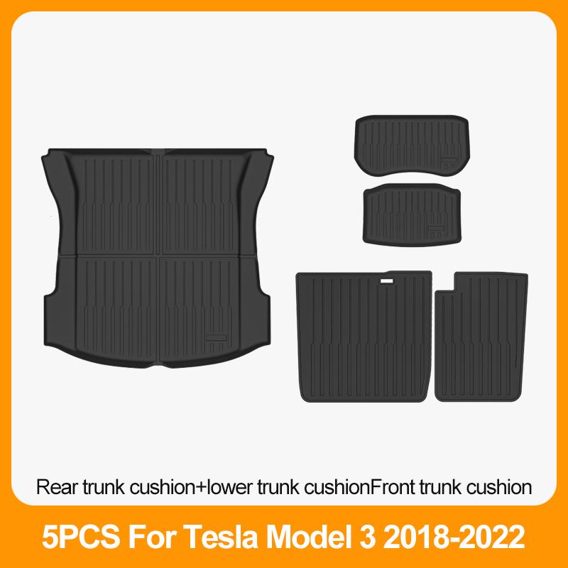 VA1 BYTON Floor Mats Fits for Tesla Model 3 2023-2018 - All Weather TPE Custom Fit Car Mats Floor Liners, Custom Multiple sets Fit