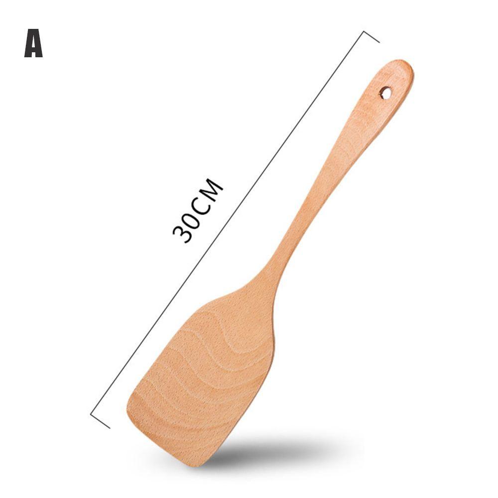 Натуральная лопатка для блинов Кухонные гаджеты Шпатель с прорезями Кухонная утварь Деревянная лопатка Кухонные принадлежности Инструменты для приготовления пищи