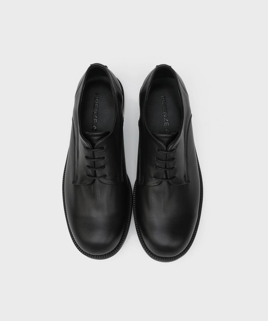 Firenze Atelier [Vibram] Современные морщинистые Дерби 1600 [Кожа Крупного Рогатого Скота Черная]