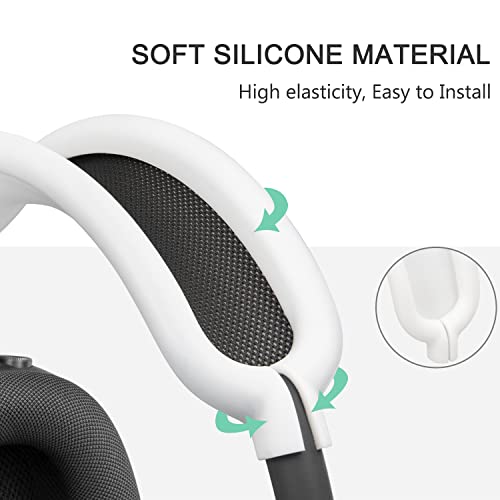Защитные аксессуары SOULWIT для AirPods Max: Чехол из ТПУ + Чехол для оголовья + Чехол для амбушюр - Комплект многосторонней защиты - Устойчивый к царапинам, Потоустойчивый