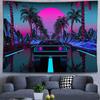 Ine Ive Car Tapestry 1980s Science Fiction Super Sports Car Tapestries 80x60inch for Home Decoration Art for Bedroom Liv