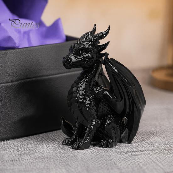 Уникальные предметы домашнего декора 3D-печатная статуэтка дракона, фигурка с крыльями, скульптура мифического существа, креативные настольные украшения, для рабочего стола в офисе
