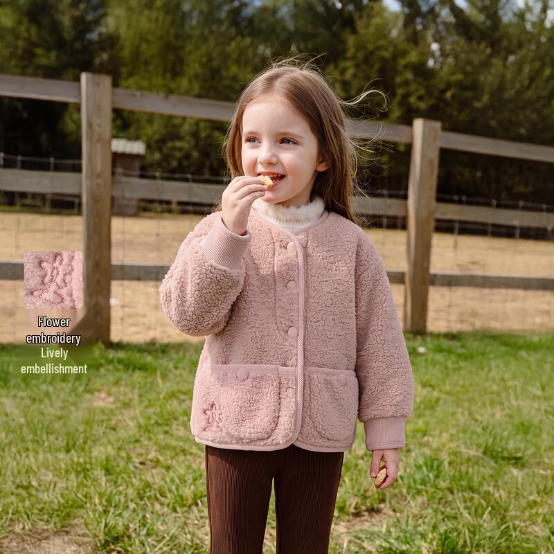JELLYBABY Girls' Far-Infrared Warm Fleece Jacket