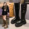 Повседневные ботинки Мартин 2025 осень и зима новые модные универсальные маленький ретро стиль толстая подошва высокие ботинки дети