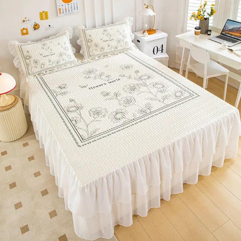 Летний крутой коврик из натурального латекса, юбка-кровать, наволочка, можно стирать в машине, кондиционер, мягкий коврик, складной нескользящий покрывало