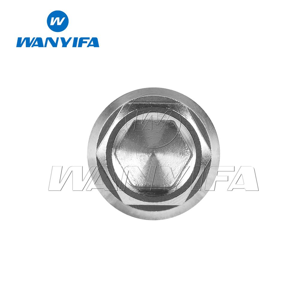 Wanyifa Titanium Ti Bolt M6x10 15 20 25 30 35 40 45 50 55 60mm Flange Hex Head Screws for Motorcycle Refitted 5/12PCS