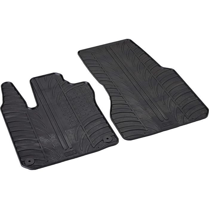 Tapis de caoutchouc - Gledring - Smart ForTwo 453 - 2 pièces - Noir - Facile à nettoyer