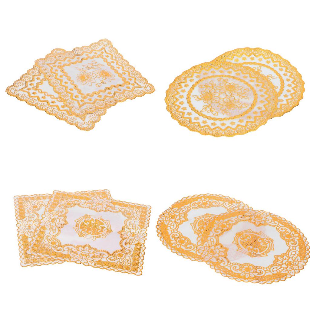 2 шт. 20x20 см салфетки для стола золотые салфетки подставки под кофейные чашки для свадебных вечеринок