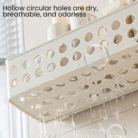 Полка для хранения на присосках Большая вместимость Высокая грузоподъемность Простая установка Органайзер для ванной комнаты и душа Водонепроницаемый