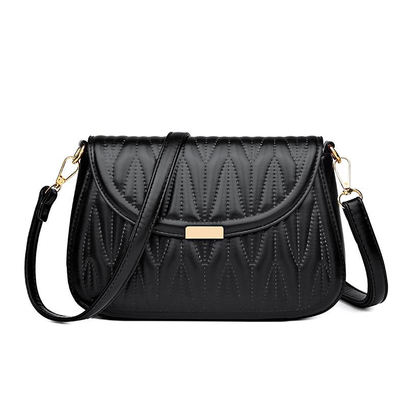 New Women's Shoulder Bag, Soft Leather Texture Small Square Bag, Large Capacity Messenger Bag, Fashionable and Simple Medium Mother Bag