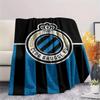 1Pc Club Brugge K V Print Flannel Blanket, High quality Comfortable for All Seasons, Home Decor, Warmth and Comfort, Perfect for Christmas Gifts