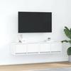 VidaXL TV Furniture 2 Pcs White 60x31x25.5 Cm Engineered Wood, TV Stand, Hi-fi Cabinet, Entertainment Center, TV Buffet, 861491