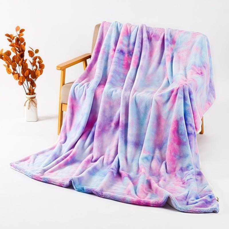 Одеяло, Плюшевое одеяло тай-дай, Теплое одеяло