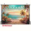 2D Hawaiian Beach Tapestry Banner Coastal Ocean Wall Hanging