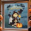 Halloween decorations, static glass stickers, cartoon pumpkin, bat, ghost, tombstone, holiday atmosphere decoration