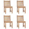 Day and Night - Day and Night Garden Chairs 4 Units Solid Teak Wood with Cushions
