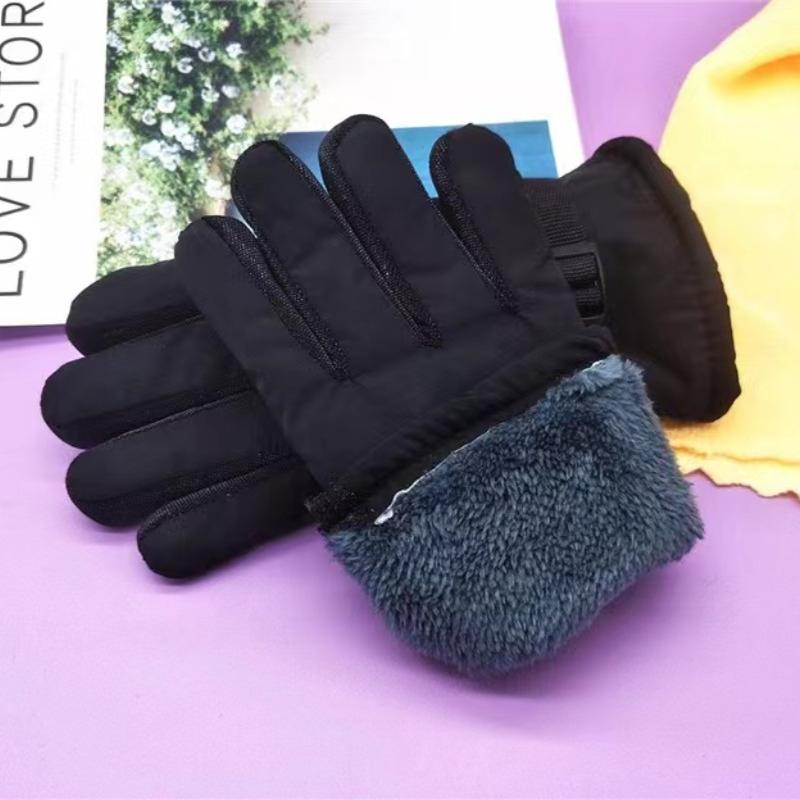 Детские перчатки, водонепроницаемые уличные термоперчатки с полным пальцем, детские зимние варежки для снега для мальчиков и девочек 8-13 лет