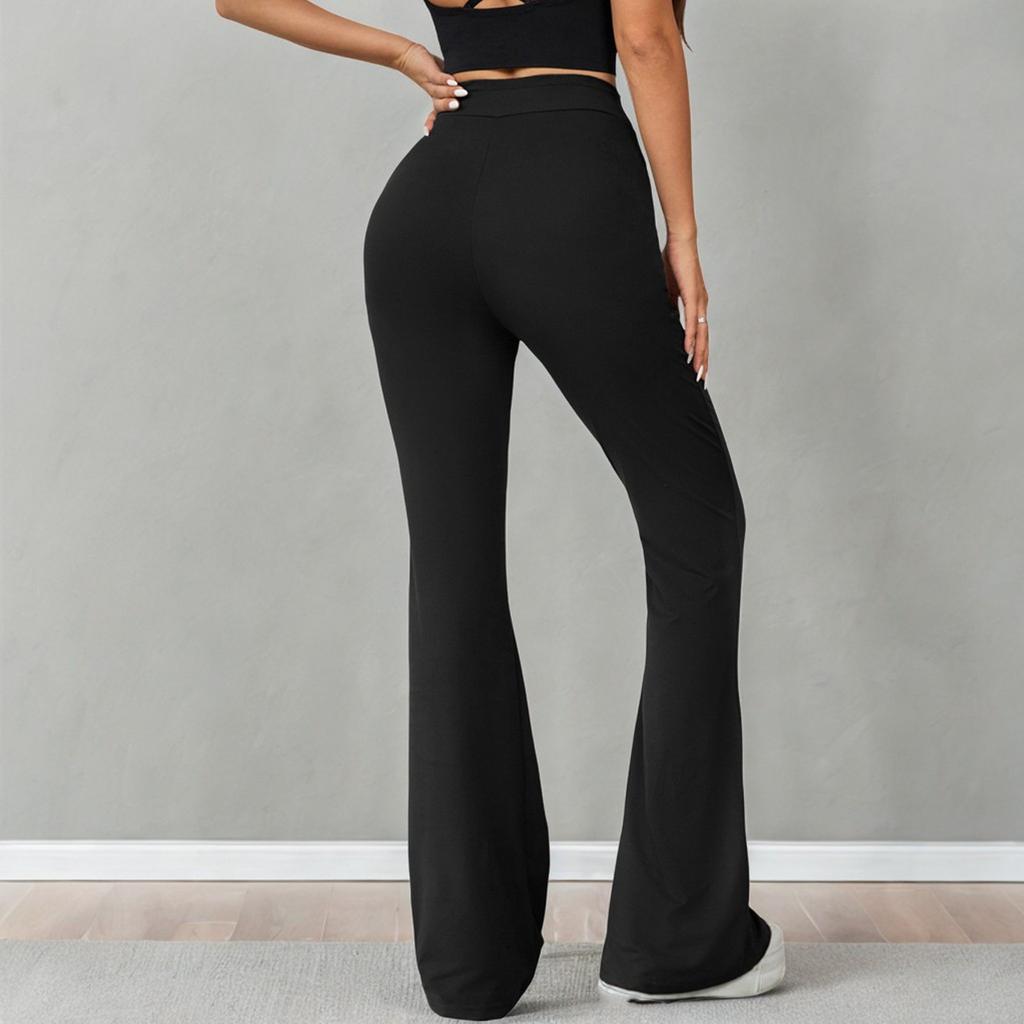 Женские облегающие брюки-трубы с высокой талией и завязками на шнурке для занятий йогой и отдыхом на свежем воздухе