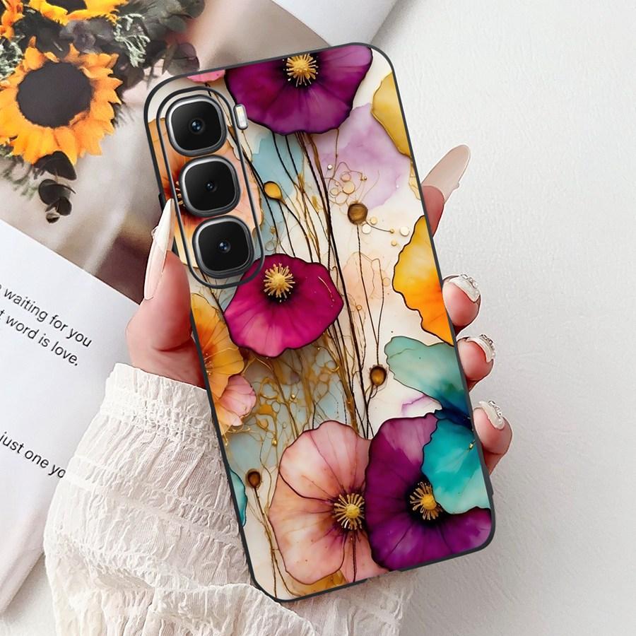 Для Infinix Hot 60 Hot60i Чехол-крышка с красивым узором в виде сердца Мягкий силикон Funda для infinix hot 60 Hot 60 i X6728 Ударопрочный Capa