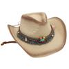 Ковбойская соломенная шляпа с кисточками, солнцезащитная шляпа от солнца, этническая ветрозащитная шляпа для пляжа в стиле ins