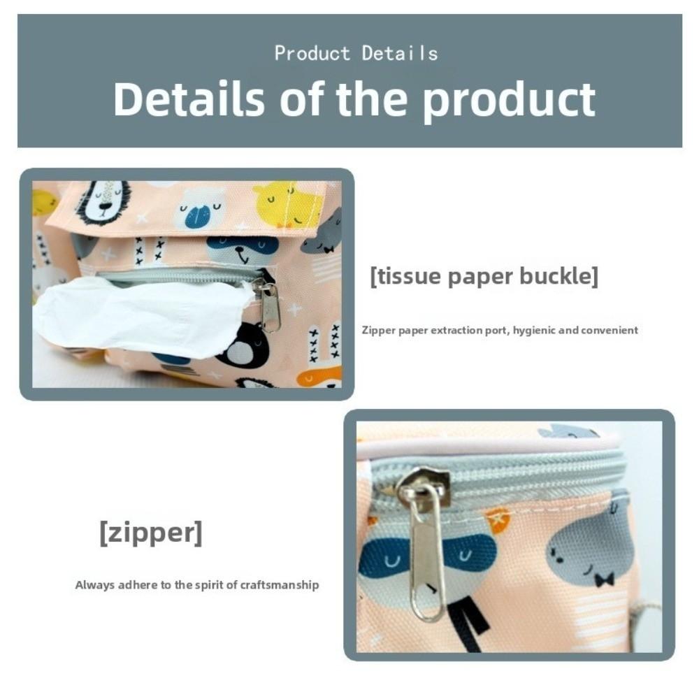 Large Capacity Baby Stroller Bag Printed Hanging Carriage Bag Infant Nappy Bags
