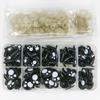 100pcs/box 5Sizes Plastic Safety Eyes Round Shape Black Screw Eyes Plush Doll DIY Toy Eyes  For Toys