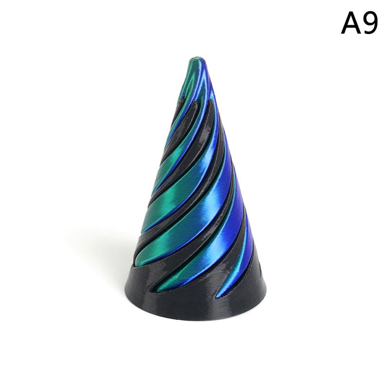 3D Printed Spiral Cone Toy Impossible Pyramid Passthrough Sculpture Pass Through Pyramid Toy Mini Vortex Thread Illusion