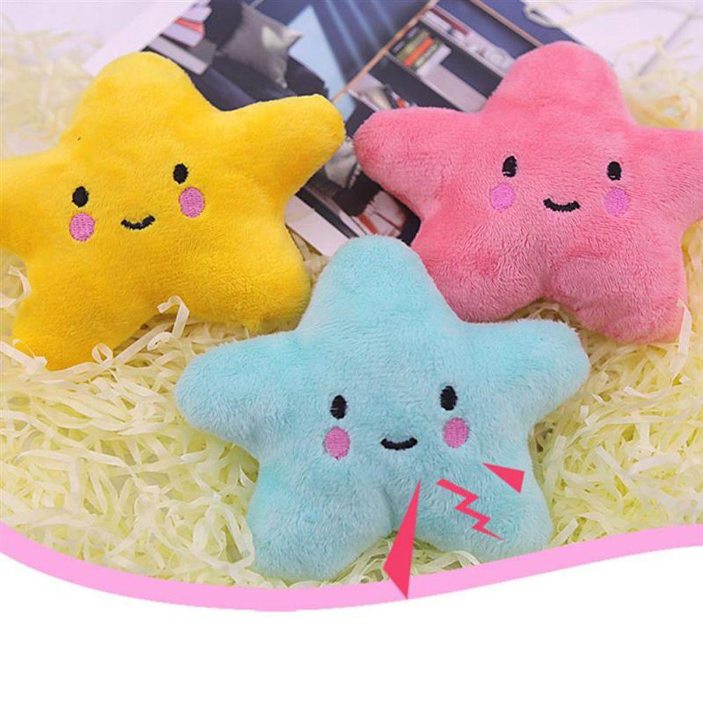 Sound Squeaker Star White Cloud Dog Chew Toys Sounding Plush Toy Cat & Dog Molar Bite Resistant