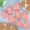 Christmas Cookie Cutter 8 Pieces Pie Press Mold Pressable Pastry Cutter Mold for Home Bakers Parents Beginners Party Planners