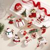 Christmas Series Brooch Bell Snowman Elk Decorative Pin DIY Jewelry Accessories Fresh And Cute Brooch