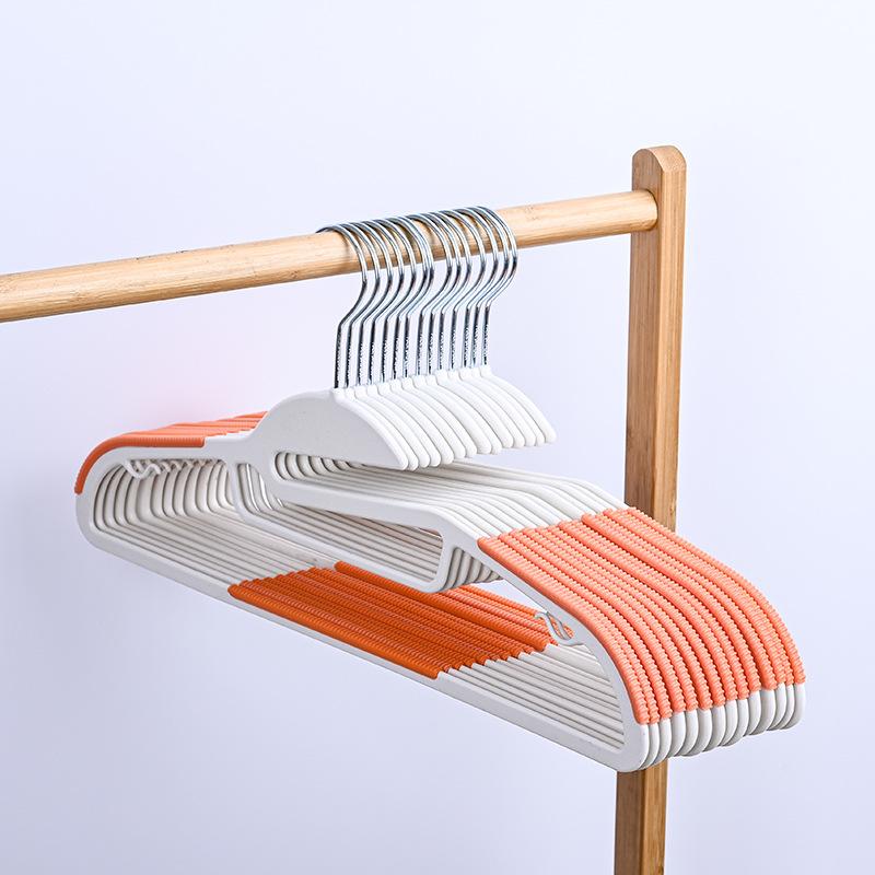 10pcs 360 ° swivel hook plastic hangers, U-shaped opening, non-slip, space saving, 0,5 cm thick, 41,5 cm long clothes hanger
