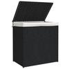 VidaXL Panier à linge avec 2 sections noir 53x35x57 cm résine tressée 372037