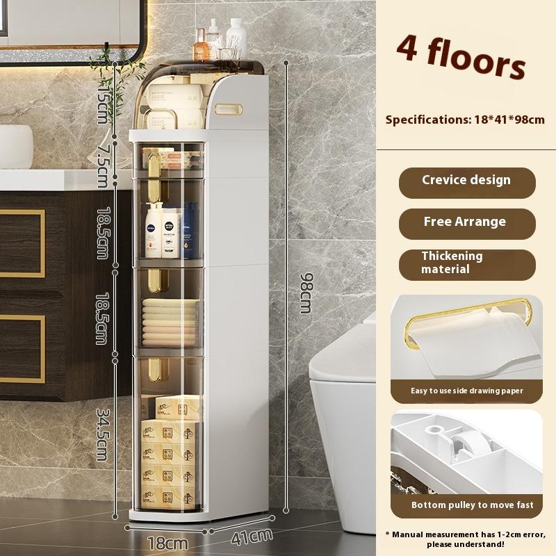 Шкаф для хранения туалета 2/3/4 уровня, ящик для ванной комнаты, табурет, щелевая полка, ультраузкий кухонный органайзер, полки