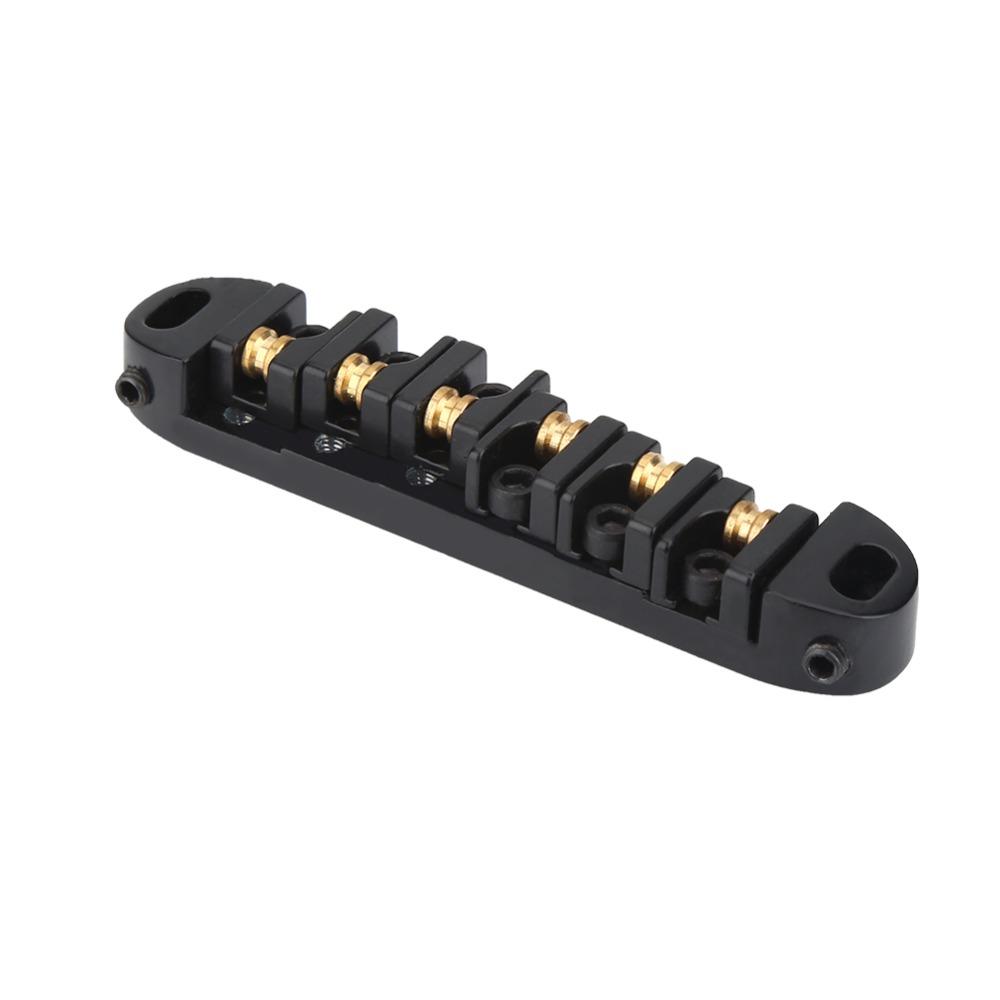 6-String Roller Saddle Guitar Bridge Black Color Guitar Bridge Premium Roller Bridge For Guitar