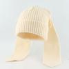 Thick Knitted Long Ear Beanie Long Ears Design Rabbit Knit Hat Winter Warm Hat  Daily Wear