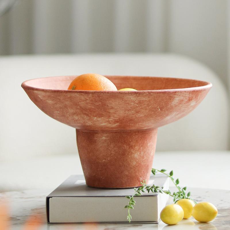 Поднос для фруктов в винтажном стиле, подставка для орехов из смолы, высокий поднос для хранения украшений, подставка для журнального столика в новом доме, подставка для хранения