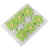 Wooden flowers clips 6pcs 4cm Easter spring