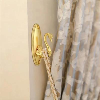 Винтажные крючки-подхваты для штор, винтажные золотистые крючки, вешалка, стойка для хранения, кронштейн-поддержка, бытовые аксессуары